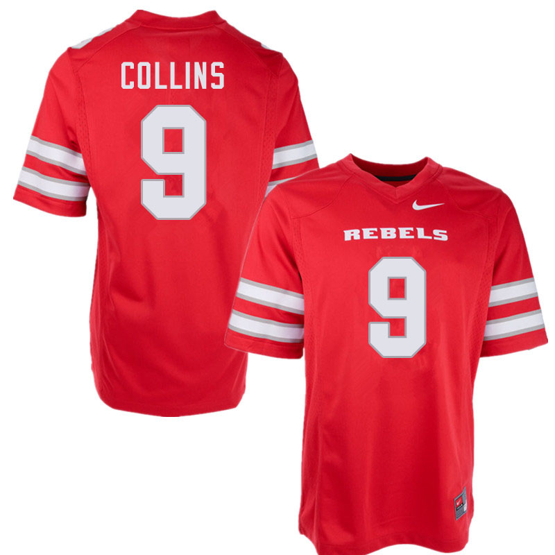 Men #9 Tyleek Collins UNLV Rebels College Football Jerseys Sale-Red